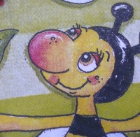 Servietten - Bienen in der Wiese - vielseidig  (Cocktail - 26x26cm)