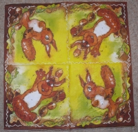 Servietten - Eichhörnchen - vielseidig  (33x33cm Papierserviette)