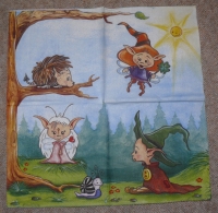 Servietten - Elfenland - vielseidig  (33cm Papierserviette)