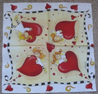 Servietten - Engelsherz - vielseidig  (33cm Papierserviette)