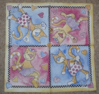 Servietten - Katzen - vielseidig  (Cocktail - 26x26cm)