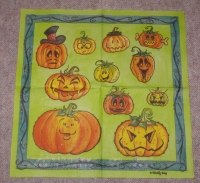 Servietten - Kürbis - vielseidig  (33x33cm Papierserviette)